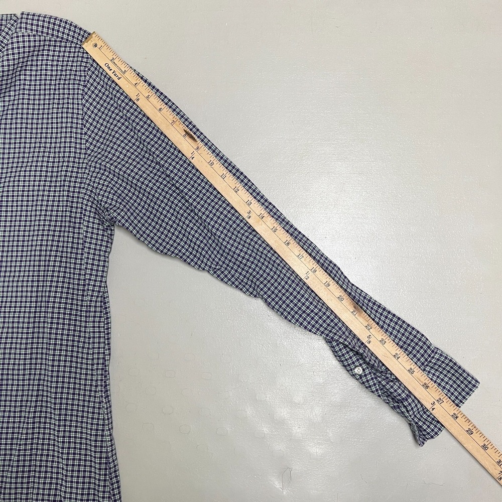 Polo Ralph Lauren Button Up Shirt Mens XLT Tall Purple Check Long Sleeve Green - Picture 9 of 10